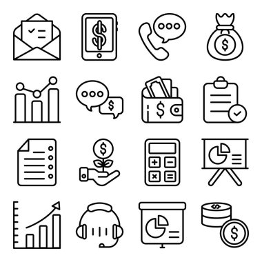 İş Doğrusal Simgeleri Paketi