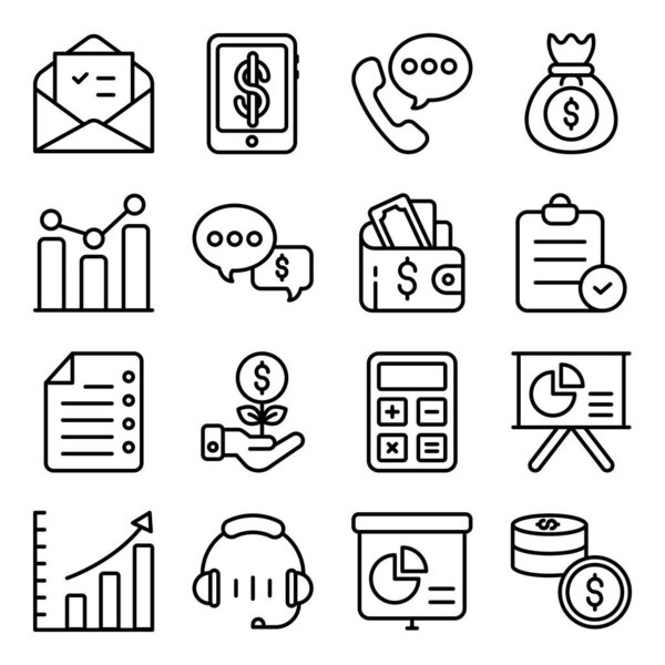 Pack of Business Linear Icons