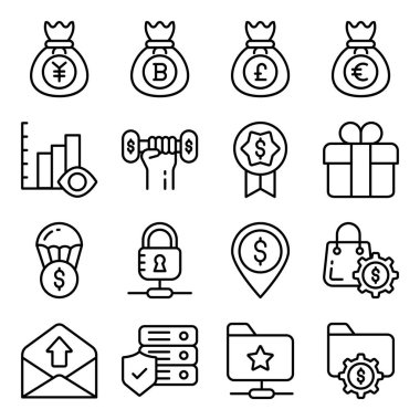 İş Gücü Doğrusal Simgesi Paketi