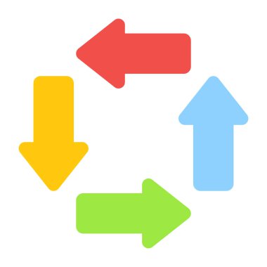 Kare okların düzenlenebilir tasarım vektörü