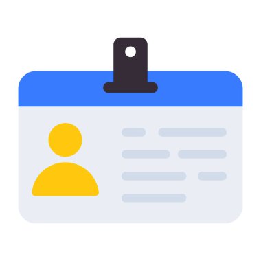 Trendy vector design of I'd card