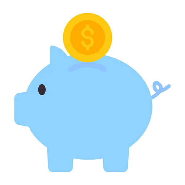 Icon Design Piggy Bank — Vetor de Stock