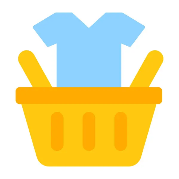 Shirt Basket Concept Shopping Icon — Vetor de Stock