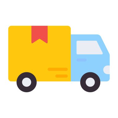 A colorful design vector of cargo van