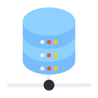 Düz tasarım, ağ veritabanı simgesi