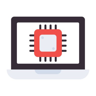 Düz dizayn, çevrimiçi çip simgesi