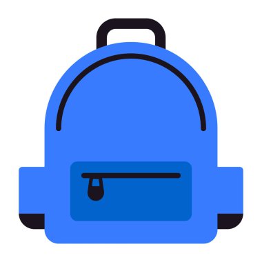 Okul çantası simgesi, sırt çantasının vektör tasarımı