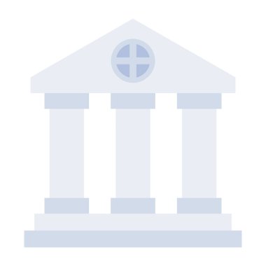 Düzenlenebilir biçimdeki banka binasının simgesi