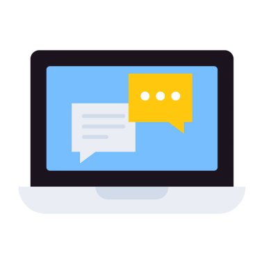 Çevrimiçi sohbet simgesinin trend vektör tasarımı