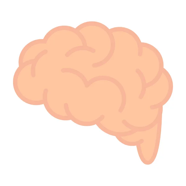 Diseño Plano Icono Del Cerebro — Vector de stock