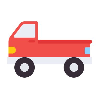 Kamyonet, bagaj taşıyıcısı, düz dizayn.