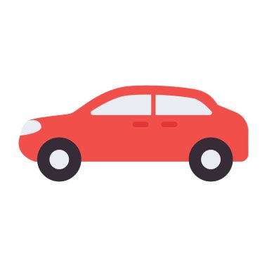 Otomobilin düz vektör tasarımı