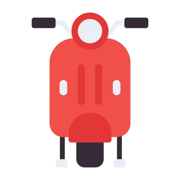 Moto Plat Vecteur Modifiable Concept Scooter — Image vectorielle