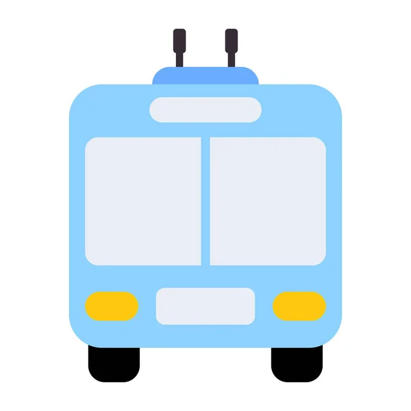 Ikona Wektora Trolejbusu Konstrukcji Bazgrołów — Wektor stockowy