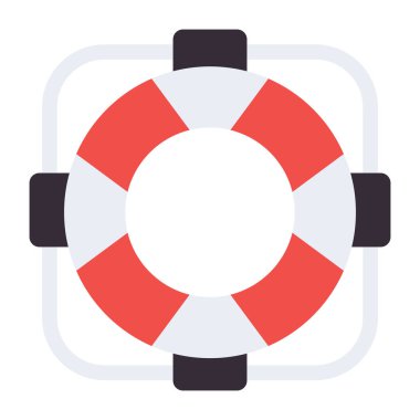 Düz bir tasarım, can simidi.