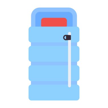 Düz dizayn, uyku tulumu ikonu.