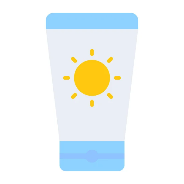 Flat Design Icon Sunblock — Stock Vector