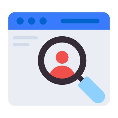 Düz tasarım, arama kullanıcısının simgesi