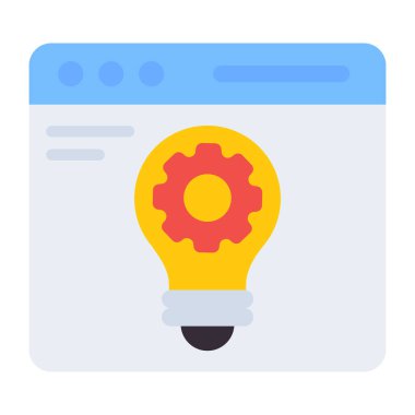 Düz tasarım, fikir üretiminin simgesi.