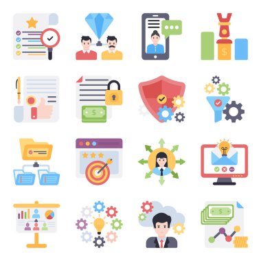 İş Düz Simgeleri Paketi 