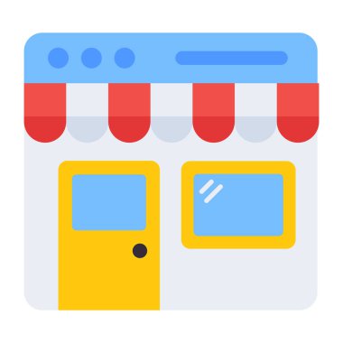 Düz dizayn, web mağazasının simgesi