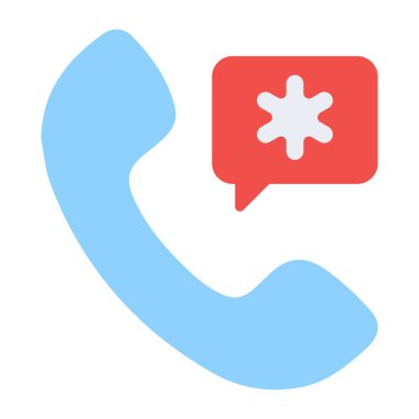 Tıbbi çağrı için bir simge tasarımı, düzenlenebilir vektör