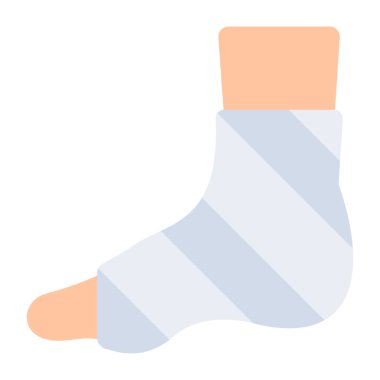 Kırık ayak bileğinin ikon tasarımı.