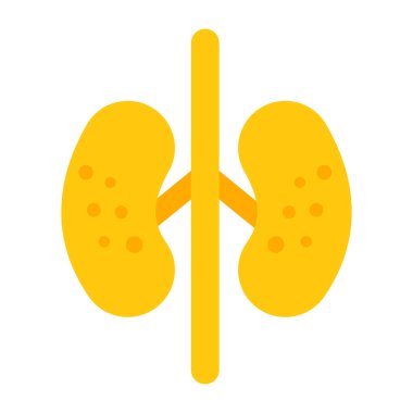 Kabartma dizaynında böbrek simgesi