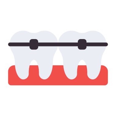 Diş tellerinin modaya uygun bir vektör tasarımı