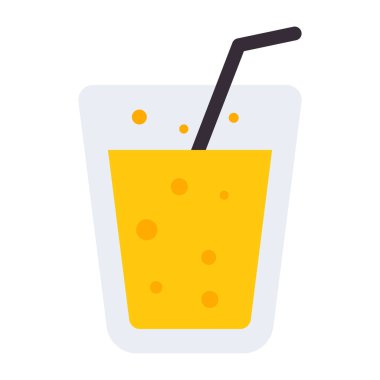 Düz tasarım, meyve suyu bardağı simgesi