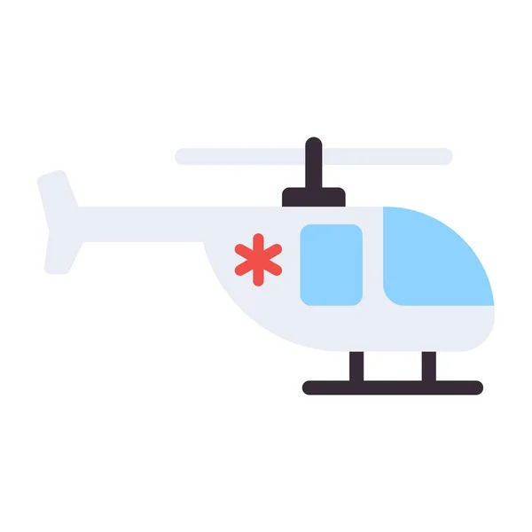Медичний Транспортний Вертоліт Значок Гліф Дизайн — стоковий вектор