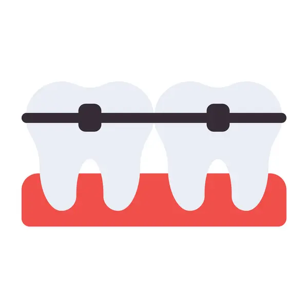 Modne Wzornictwo Wektorowe Aparatów Zęby — Wektor stockowy