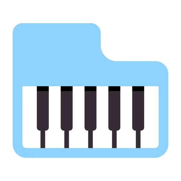 Muziekinstrument Plat Ontwerp Van Piano — Stockvector