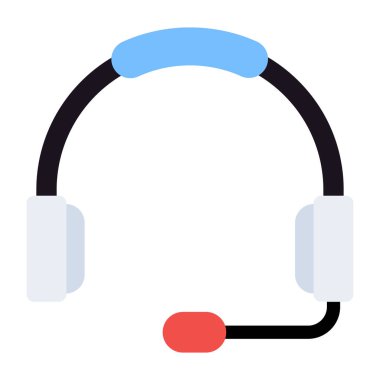 Düz dizayn, kulaklık ikonu