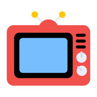 Düz dizayn, klasik televizyon ikonu.