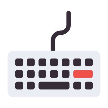 Düz dizayn, klavyenin simgesi