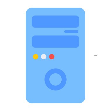 Düz dizayn, bilgisayar işlemcisinin simgesi