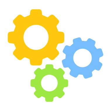 Düz dizayn, ayarların simgesi