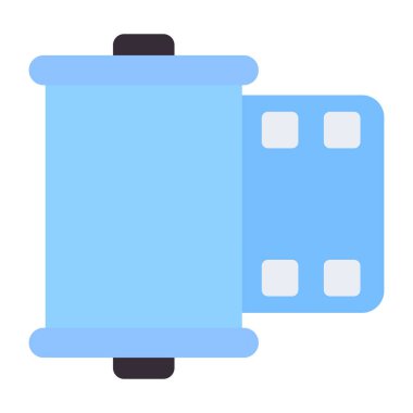 Düz dizayn, film rulosunun simgesi.