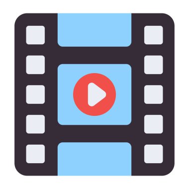 Düz dizayn, video makarasının simgesi