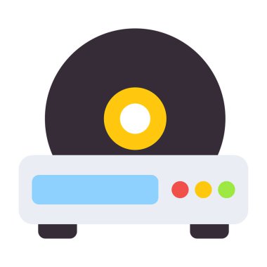 Düz dizayn, cd oynatıcının simgesi