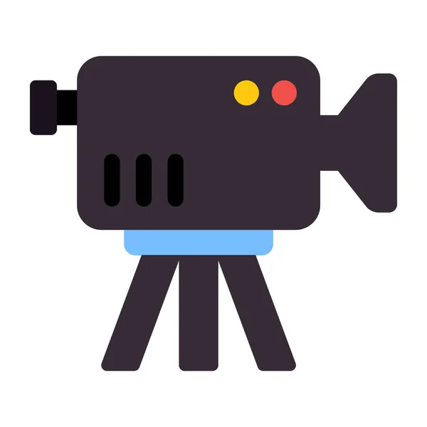 Flat Design Icon Video Camera — Stockový vektor