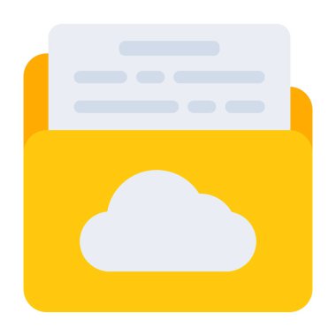 Düz dizayn, bulut dizini simgesi