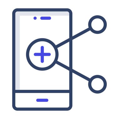 Düz tasarım, mobil paylaşım simgesi