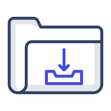     Düz dizayn, dizin indirme simgesi