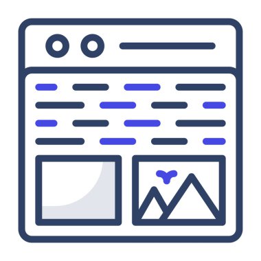      Düz tasarım, web içeriği simgesi