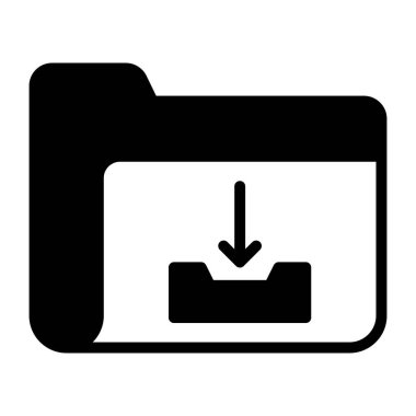 Bir glyph tasarımı, dizin indirme simgesi