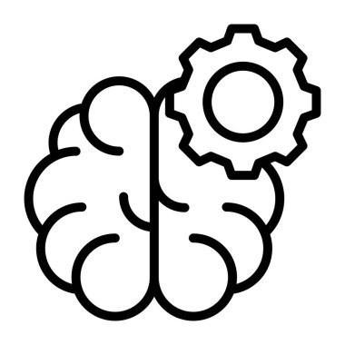 Bir tasarım, beynin simgesi.