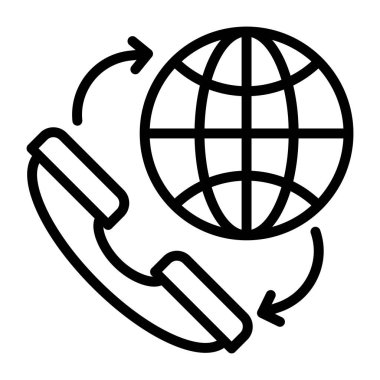 Bir doğrusal tasarım, küresel sohbetin simgesi