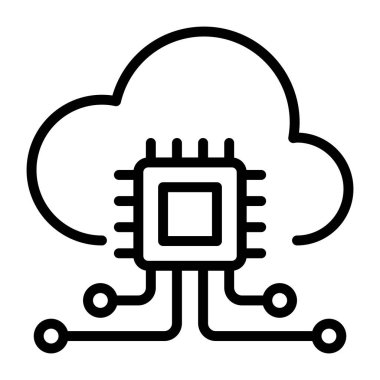 Bir tasarım, bulut çipinin simgesi